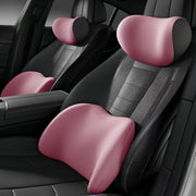 Car Lumbar Support Cushion — Seat Backrest and Head Support Pillow