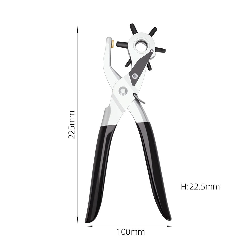 Rotary Belt Hole Puncher – 6-Size Leather Punch Tool