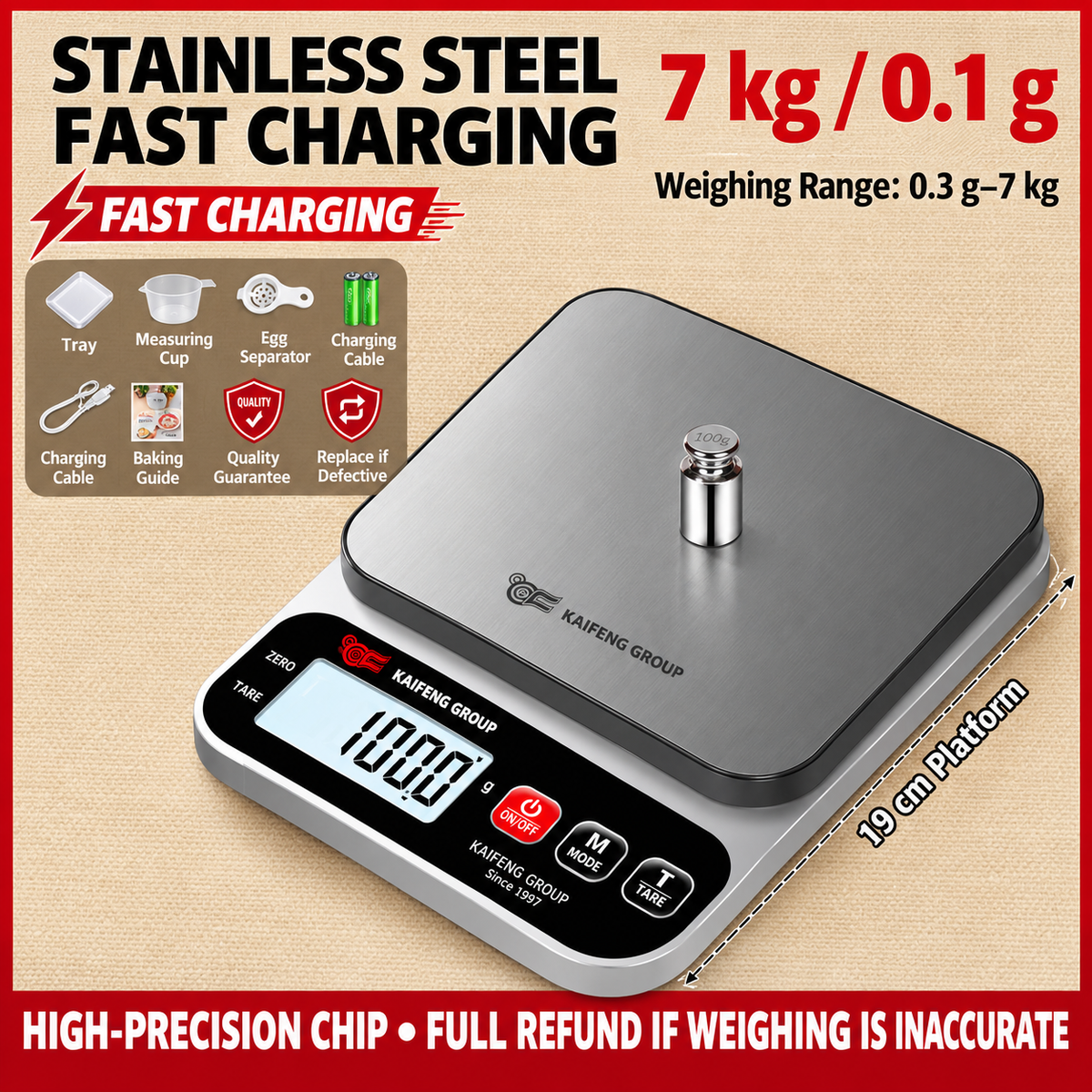 High-Precision Digital Kitchen Scale For Home Use