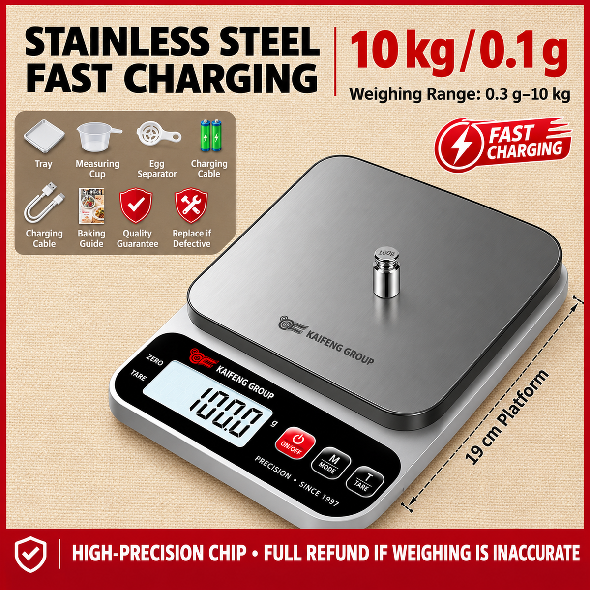 High-Precision Digital Kitchen Scale For Home Use