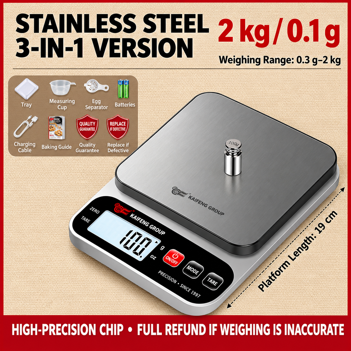 High-Precision Digital Kitchen Scale For Home Use