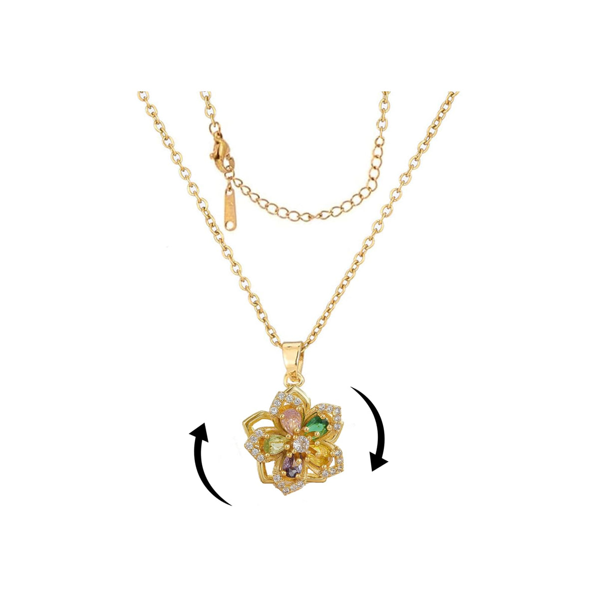 Women’s Gold Floral Stress-Relief Necklace
