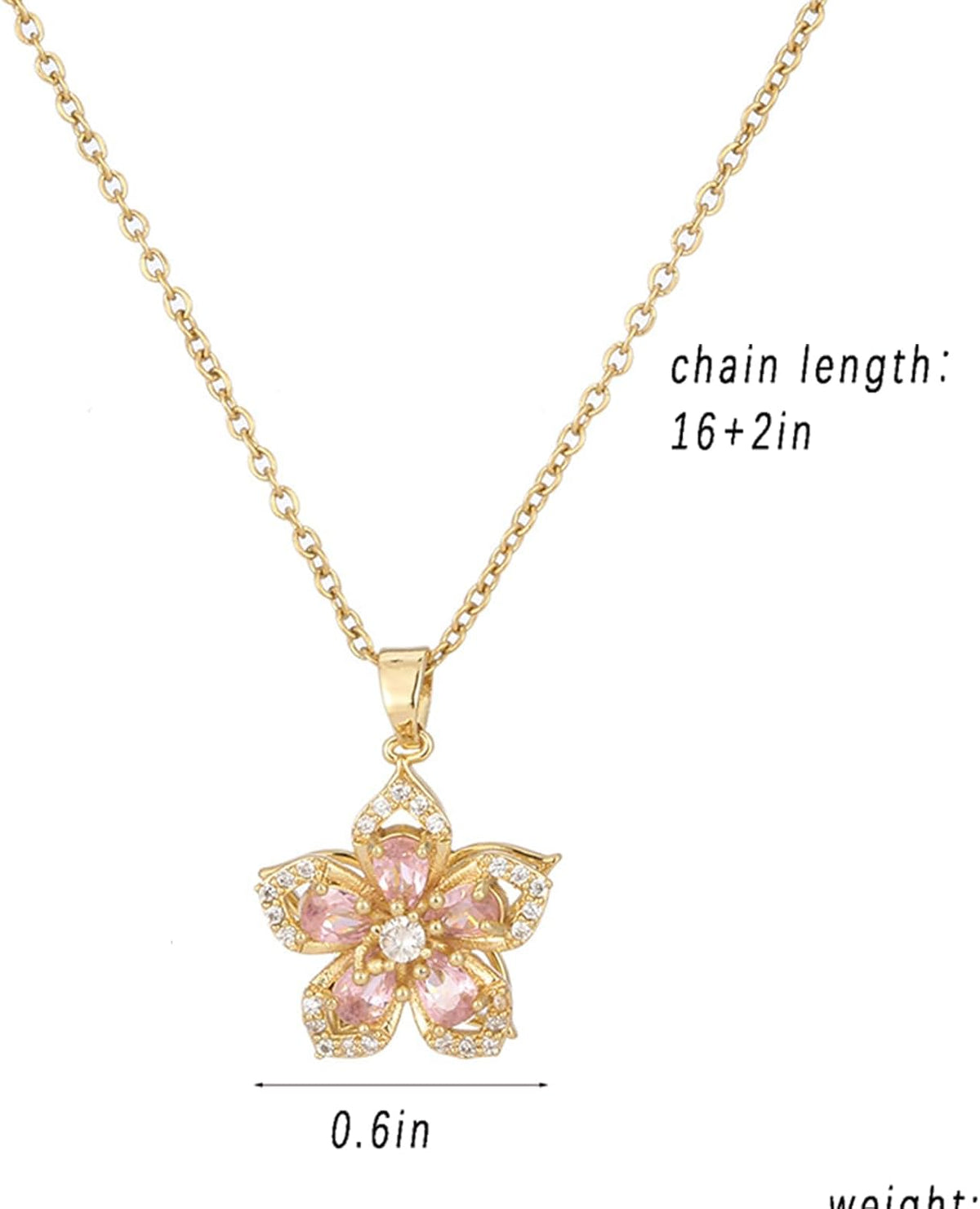 Women’s Gold Floral Stress-Relief Necklace