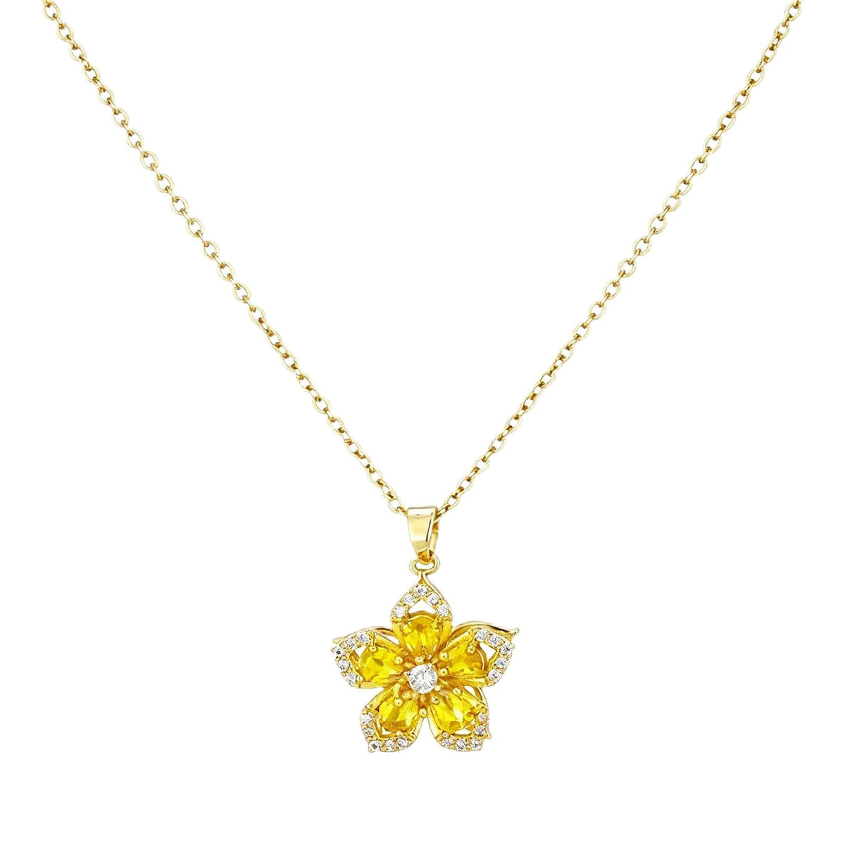 Women’s Gold Floral Stress-Relief Necklace