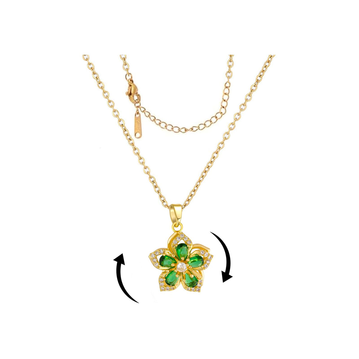 Women’s Gold Floral Stress-Relief Necklace