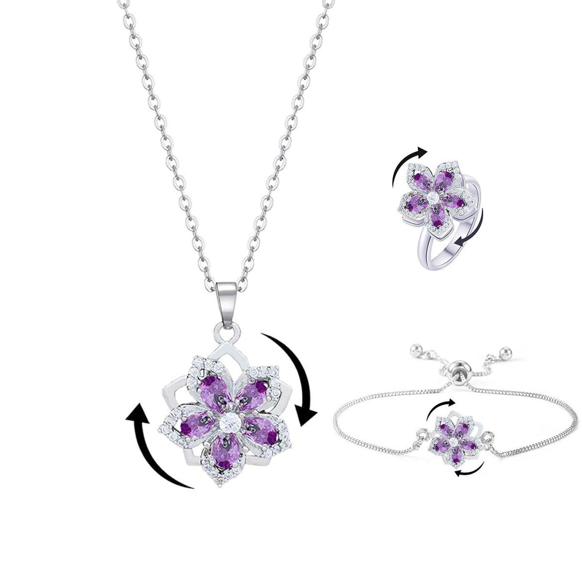Women’s Gold Floral Stress-Relief Necklace