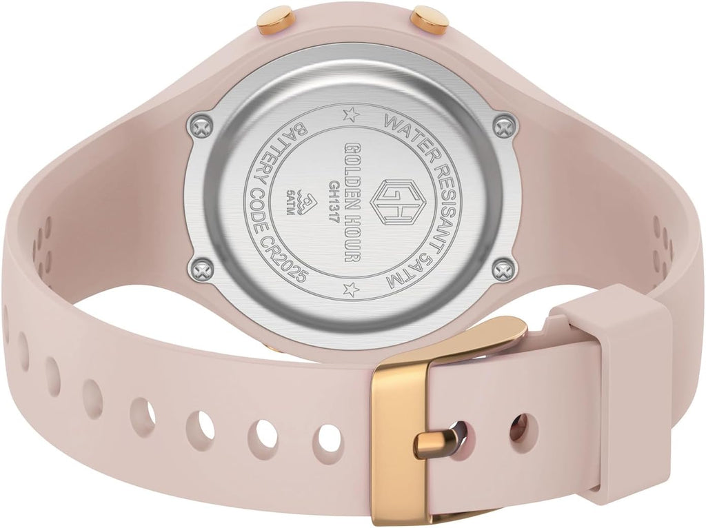 Waterproof Sport Women's Digital Chronograph Silicone Strap Watch