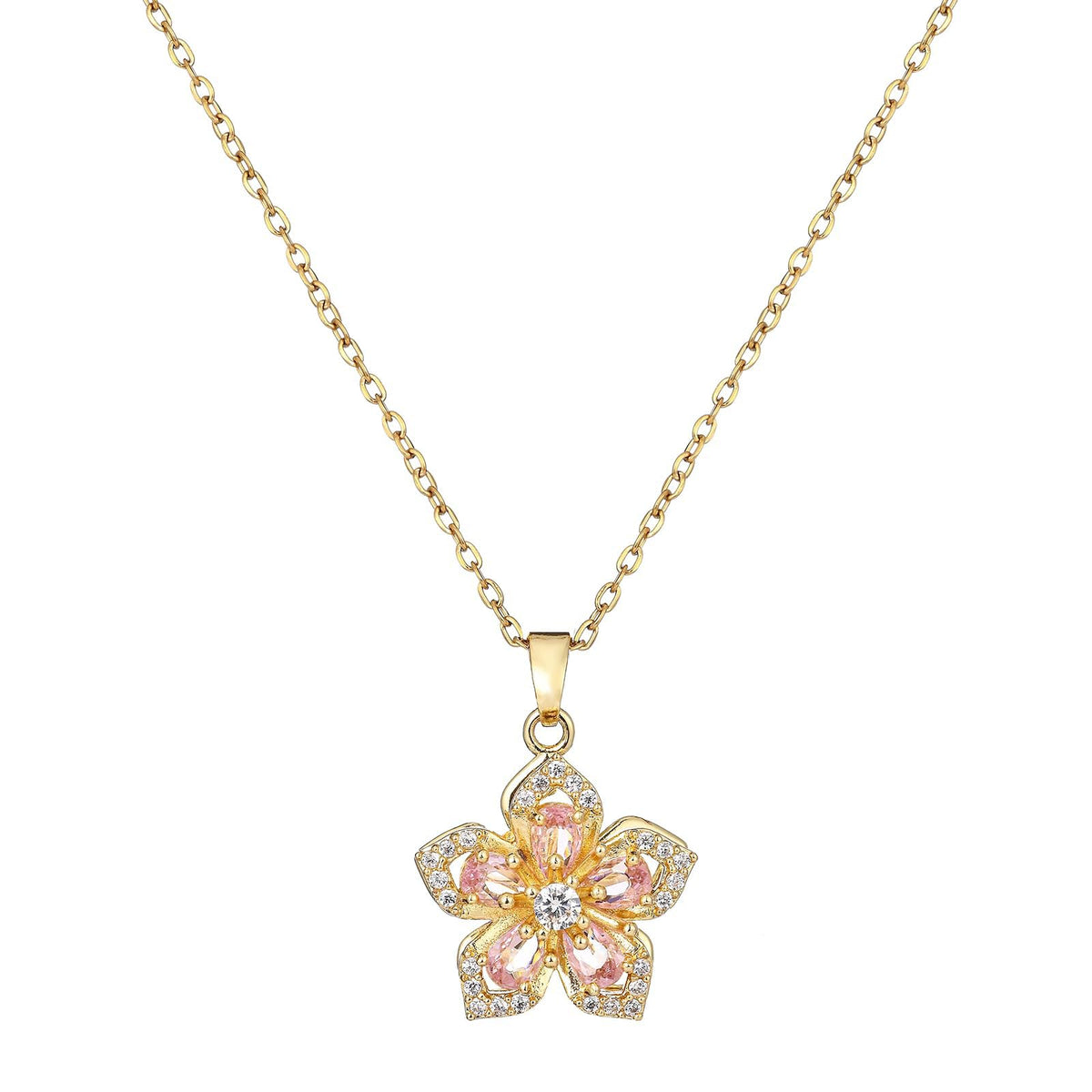 Women’s Gold Floral Stress-Relief Necklace