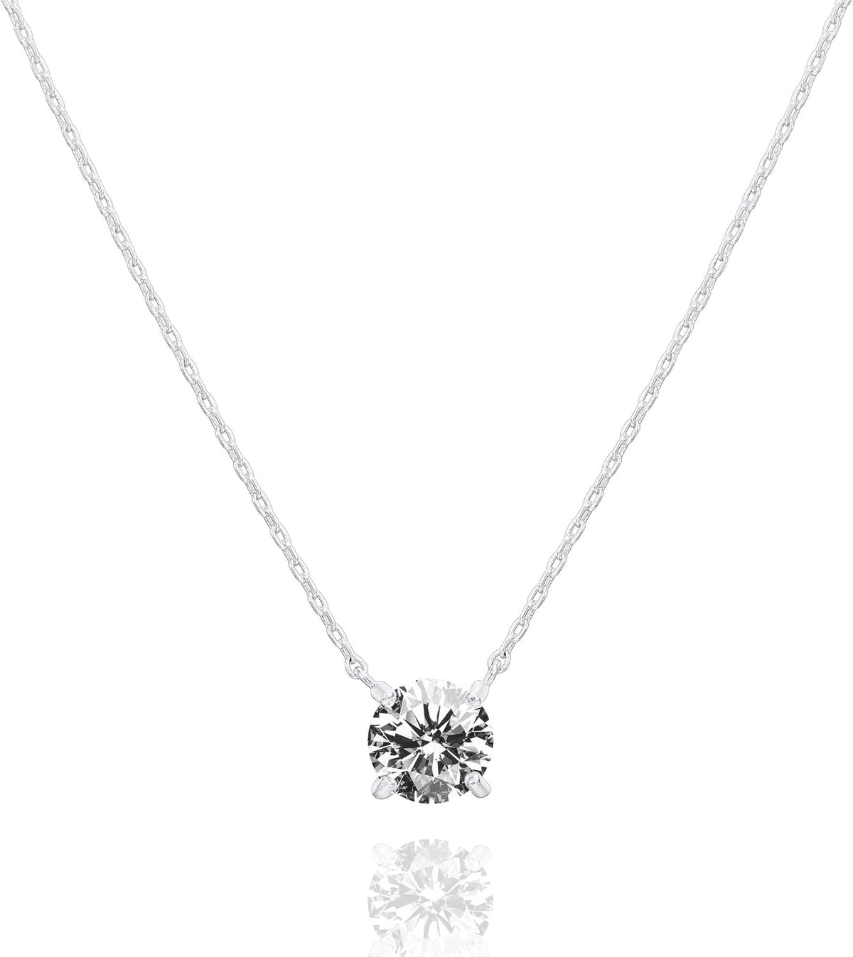 14K Gold Plated Crystal Solitaire