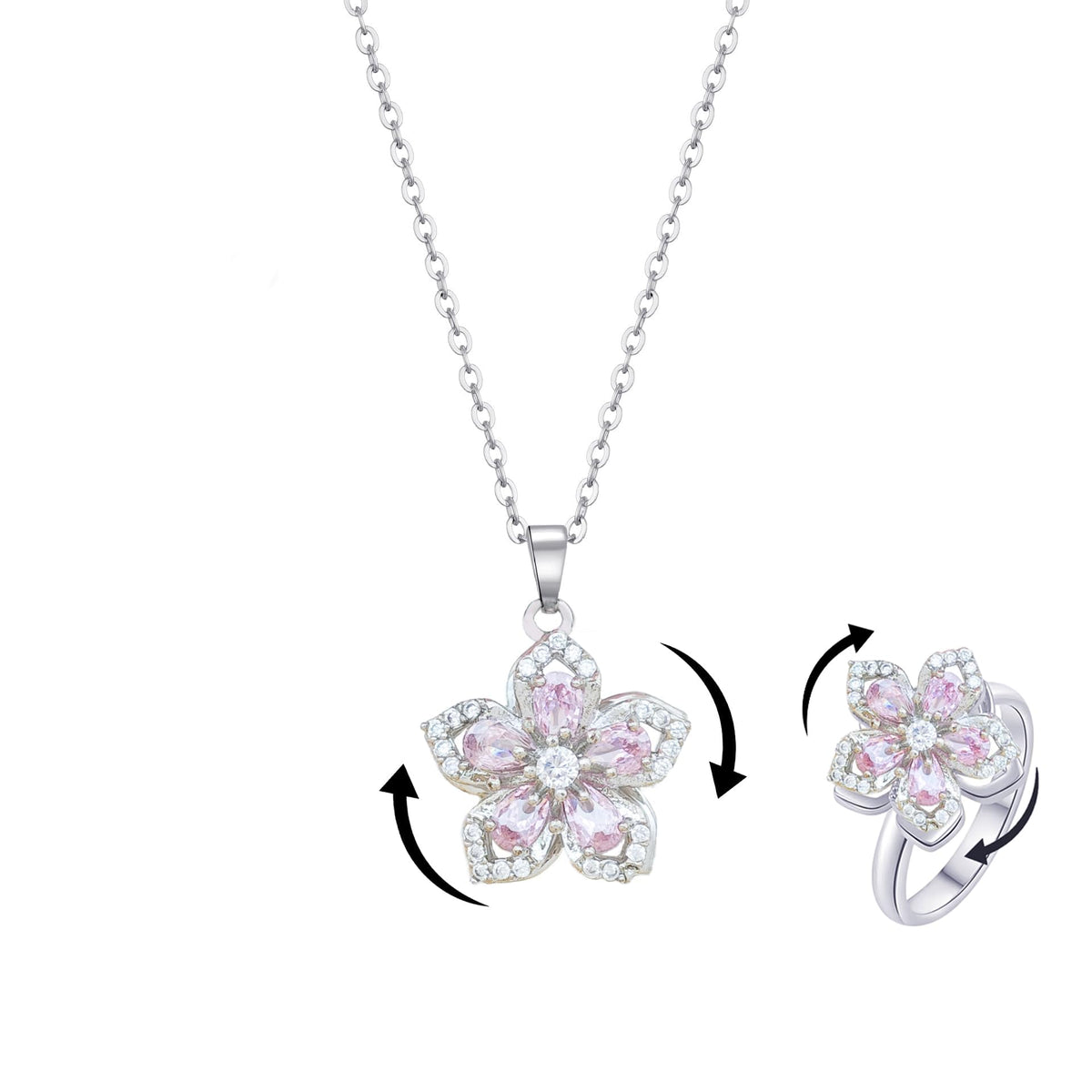 Women’s Gold Floral Stress-Relief Necklace
