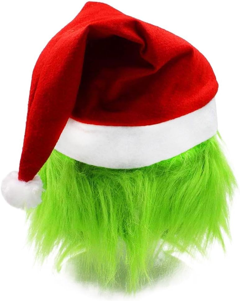 Christmas Mask, Green Monster Cosplay Santa Masks for Halloween Christmas, Costume Accessory for Santa (Green Mask)