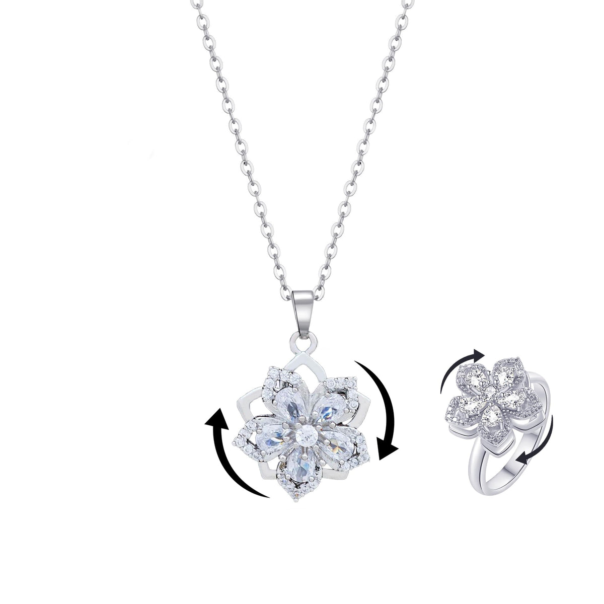Women’s Gold Floral Stress-Relief Necklace