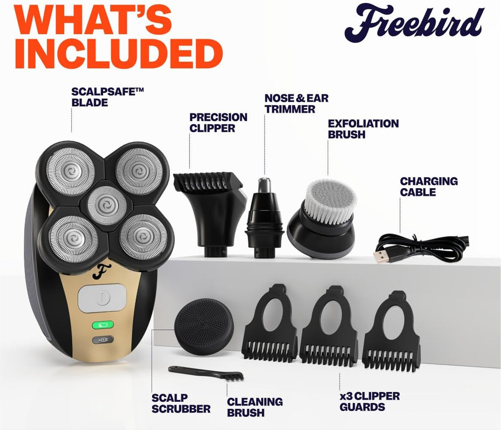 Electric Shaver For Head, Neck, And Full Body