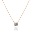14K Gold Plated Crystal Solitaire