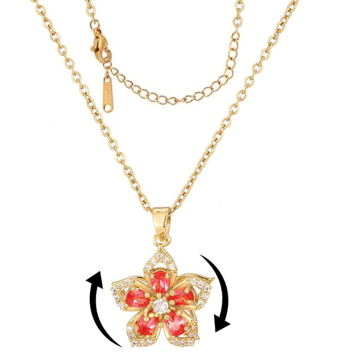 Women’s Gold Floral Stress-Relief Necklace