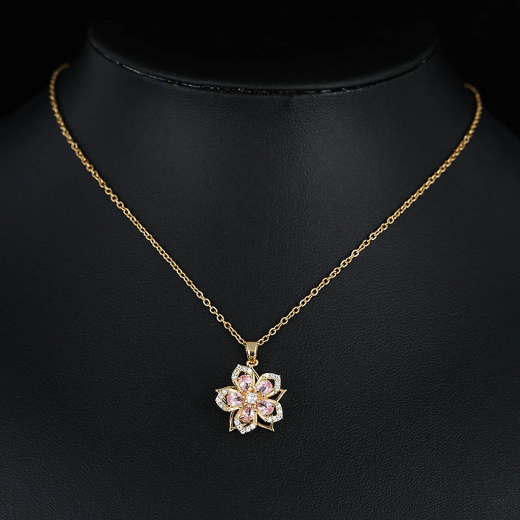 Women’s Gold Floral Stress-Relief Necklace