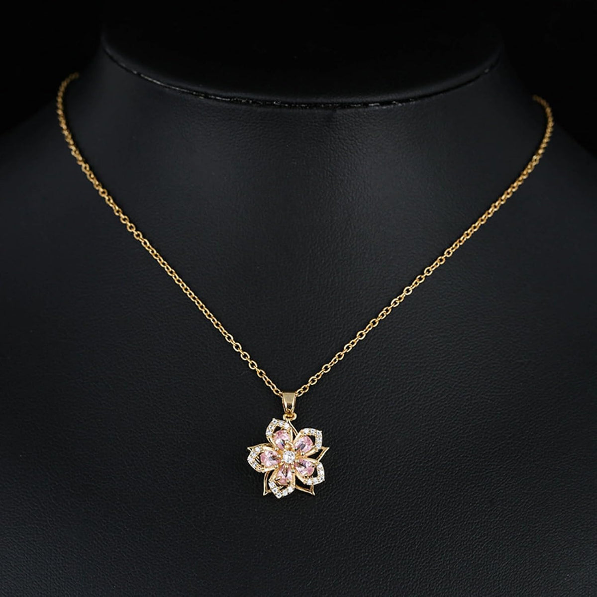 Women’s Gold Floral Stress-Relief Necklace