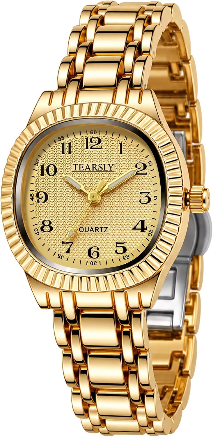 Gold Watch for Women, Dainty Quartz Analog Bracelet Watch