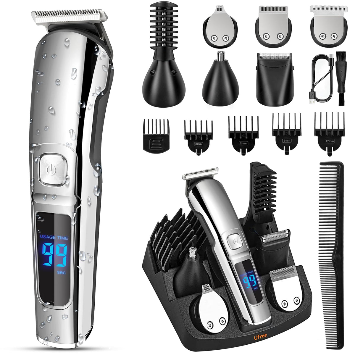 Men’s Waterproof Electric Beard Trimmer