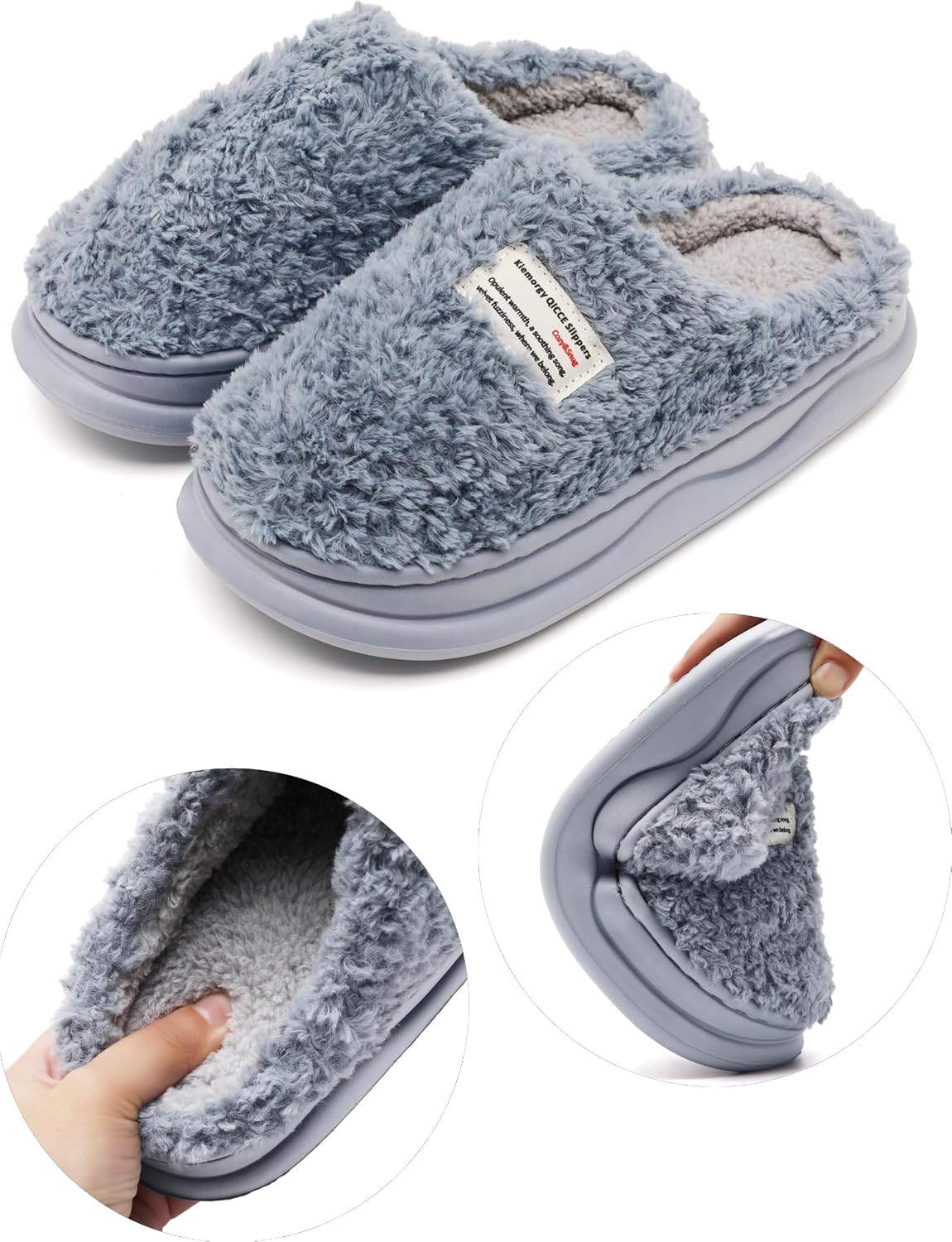 Slippers for Women Men, Memory Foam Slippers for Women