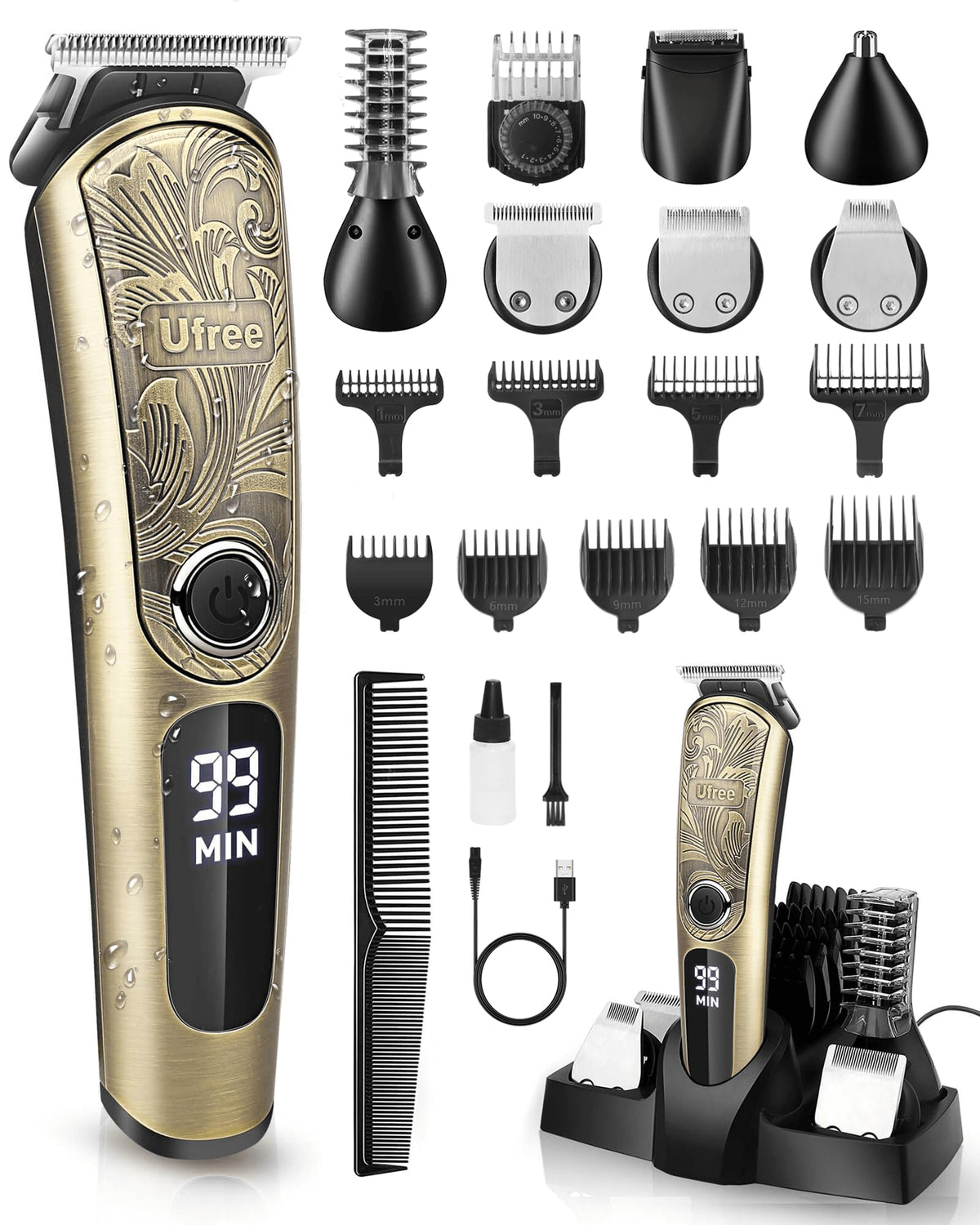 Men’s Waterproof Electric Beard Trimmer