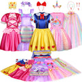 Princess Dress Up Clothes for Little Girl Role Play Costume Gift Set