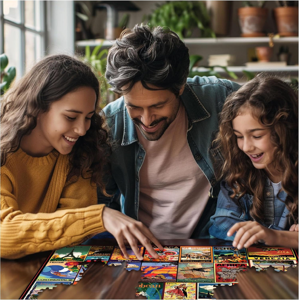 White Mountain Puzzles Travel The World - 500 Piece Jigsaw Puzzle