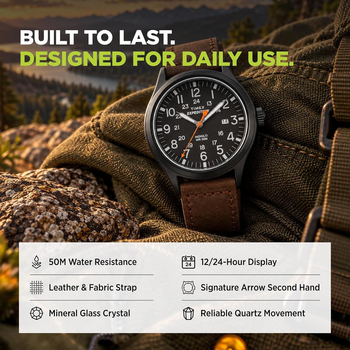 Men’S Watch, Durable Outdoor Model