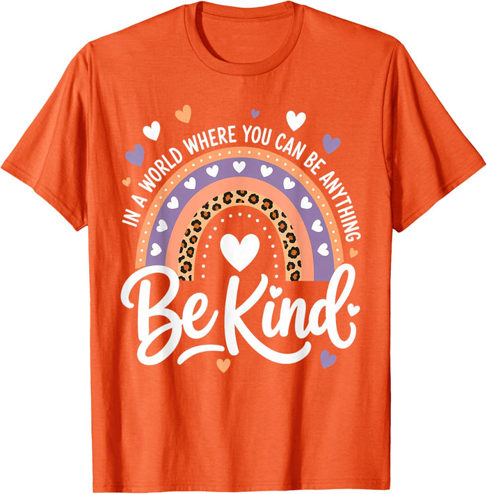 Orange Unity Day Anti Bullying Kindness Be Kind Kids Teacher T-Shirt
