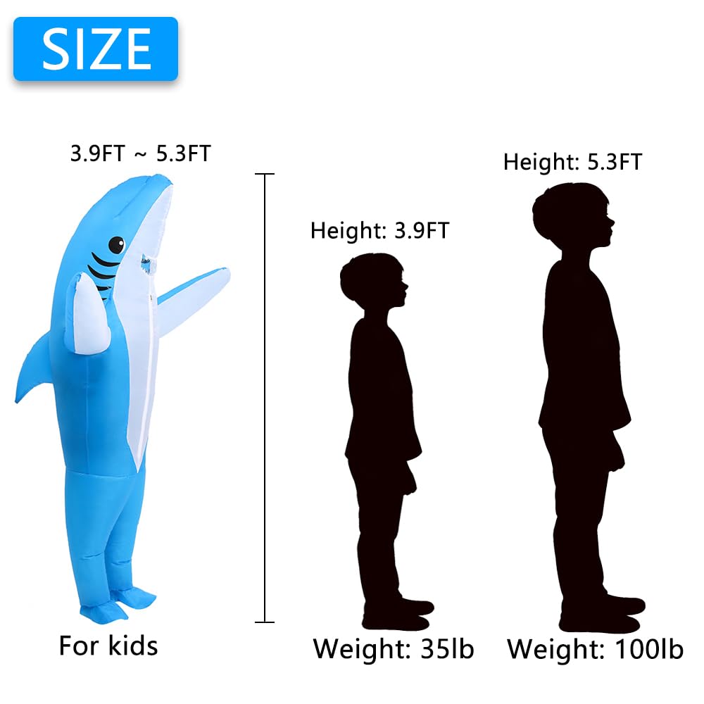 Inflatable Shark Costume for Adults & Kids