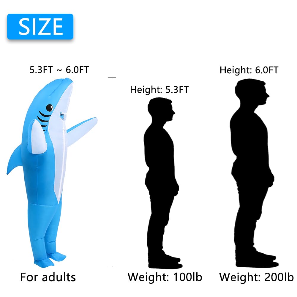 Inflatable Shark Costume for Adults & Kids