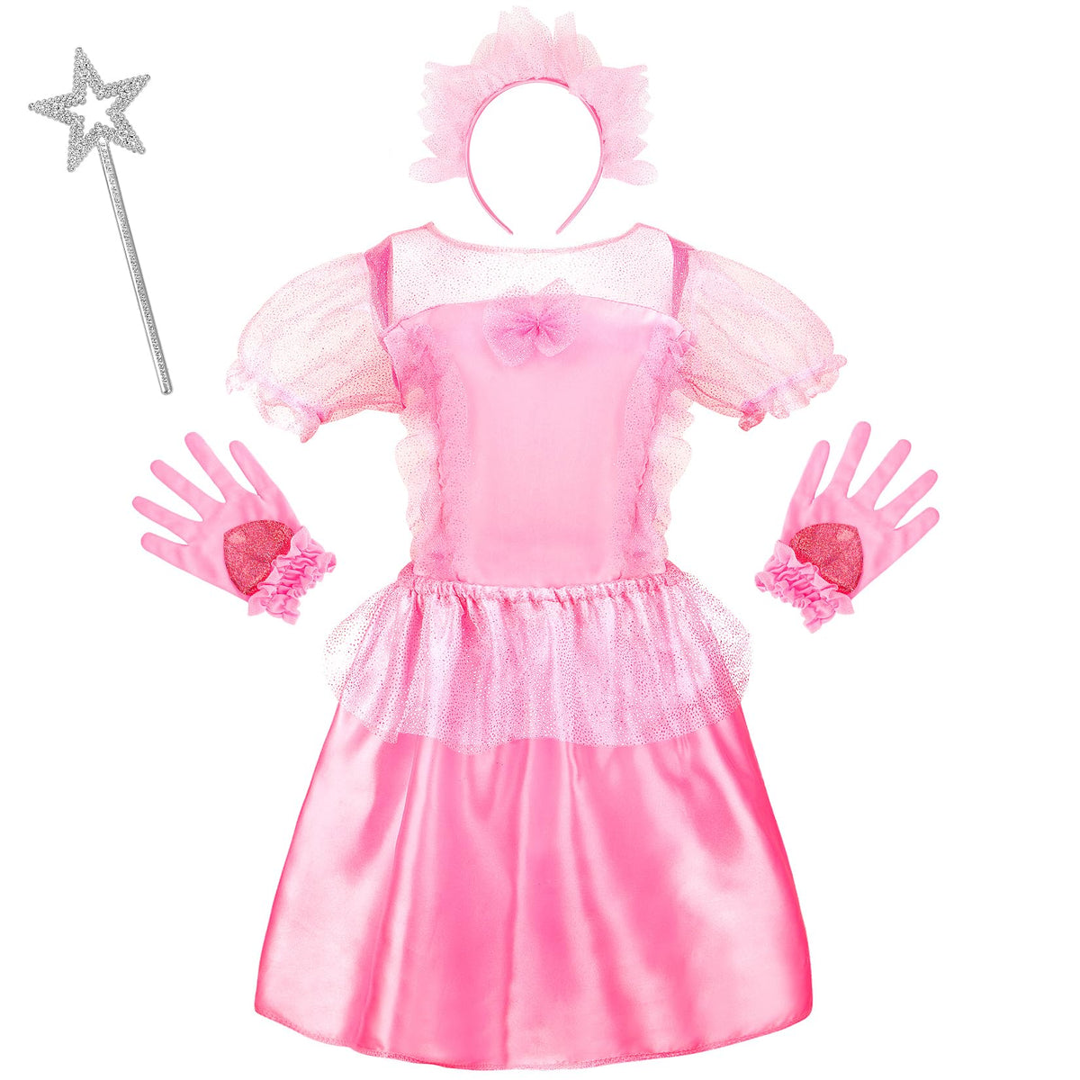 Princess Dress Up Clothes for Little Girl Role Play Costume Gift Set
