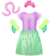 Princess Dress Up Clothes for Little Girl Role Play Costume Gift Set