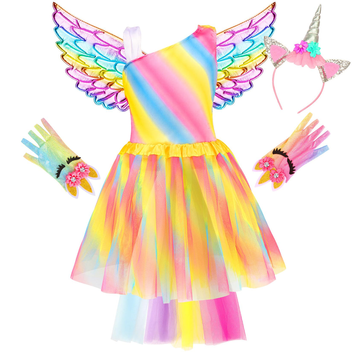 Princess Dress Up Clothes for Little Girl Role Play Costume Gift Set