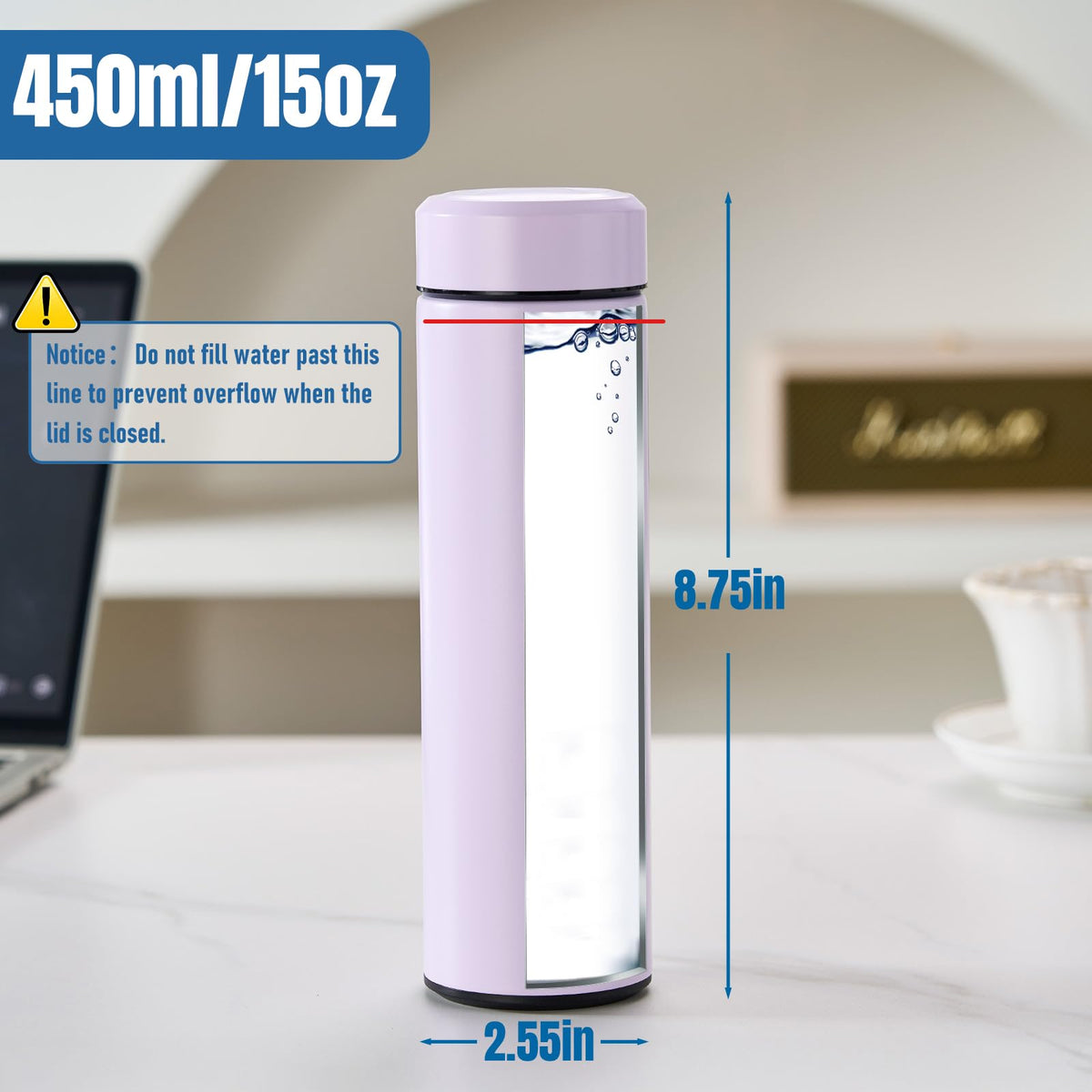 Stainless steel vacuum-insulated tumbler