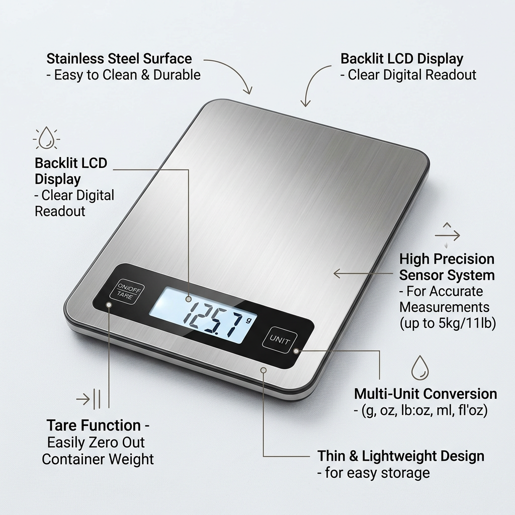 High-Precision Digital Kitchen Scale For Home Use